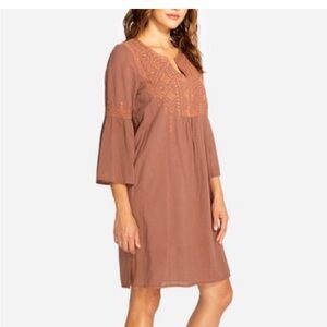 Johnny Was Embroidered Megan Bell Flare Tunic Dress